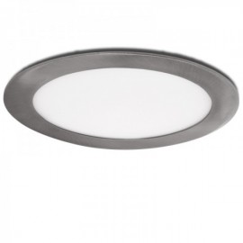 LED Downlight Slimline Circular 225mm 18W 1300lm 50000H Acetinado de Níquel Branco Frio - GL-CL-R18N-CW - 8435402550860