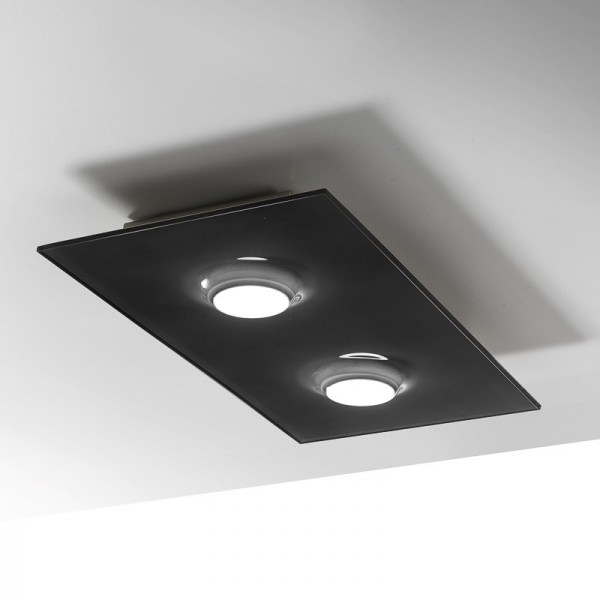 Luminária de Teto LED Pois Regulável 12,9W 1540Lm IP44 Preto Branco - ELE-02002-B-W - 8445152075452