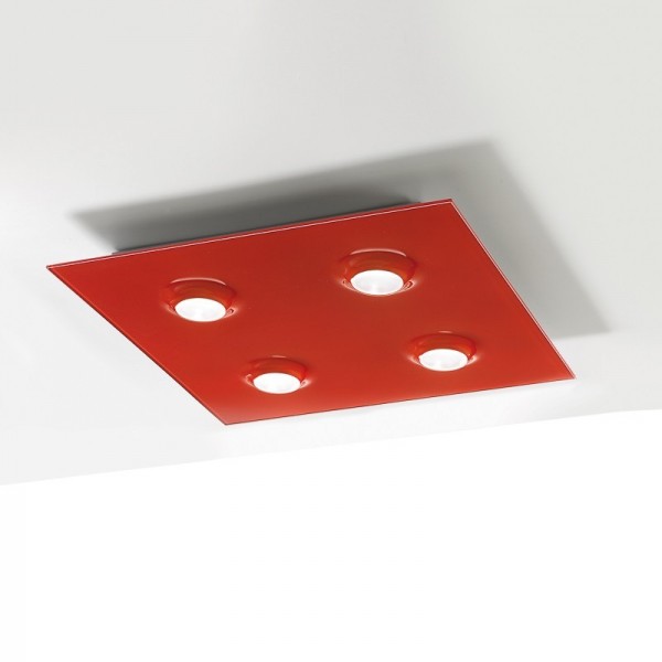 Luminária de Teto LED Pois Regulável 25,8W 3080Lm IP44 Vermelho Branco Frio - ELE-02004-R-CW - 8445152075759