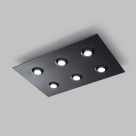 Luminária de Teto LED Pois Regulável 37,8W 4620Lm IP44 Preto Branco Frio - ELE-02006-B-CW - 8445152076053