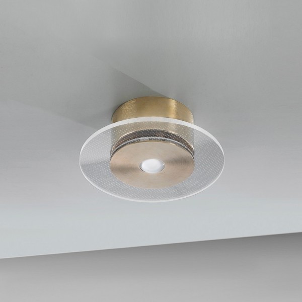 Luminária de Teto LED Air Regulável 6,3W 800Lm IP44 Ouro Branco - ELE-03405_D-W - 8445152074196