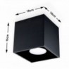 Luminária de Teto QUAD Preto IP20 1x GU10 Sem Lâmpada - SOL-SL.0022 - 8445152081255