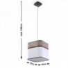 Luminária Suspensa LATTE Castanho/Branco IP20 1x E27 Sem Lâmpada - SOL-SL.0043 - 8445152078828