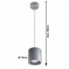 Luminária Suspensa ORBIS Cinzento IP20 Cabo Ajustável 1x GU10 Sem Lâmpada - SOL-SL.0052 - 8445152079153