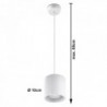 Luminária Suspensa ORBIS Branco IP20 Cabo Ajustável 1x GU10 Sem Lâmpada - SOL-SL.0053 - 8445152079146