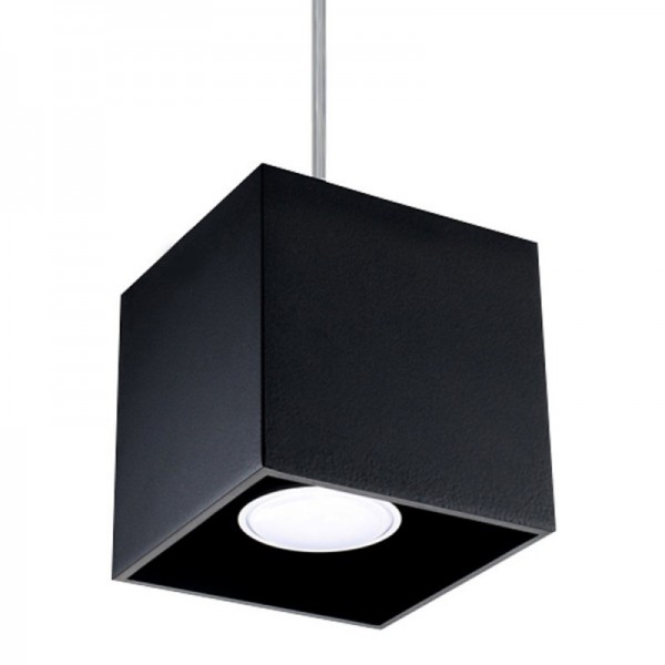 Luminária Suspensa QUAD Preto IP20 Cabo Ajustável 1x GU10 Sem Lâmpada - SOL-SL.0060 - 8445152079368