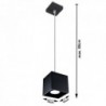 Luminária Suspensa QUAD Preto IP20 Cabo Ajustável 1x GU10 Sem Lâmpada - SOL-SL.0060 - 8445152079368