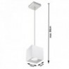 Luminária Suspensa QUAD Branco IP20 Cabo Ajustável 1x GU10 Sem Lâmpada - SOL-SL.0062 - 8445152079344