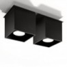 Luminária de Teto QUAD Preto IP20 2x GU10 Sem Lâmpada - SOL-SL.0063 - 8445152081262