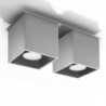 Luminária de Teto QUAD Cinzento IP20 2x GU10 Sem Lâmpada - SOL-SL.0064 - 8445152081224