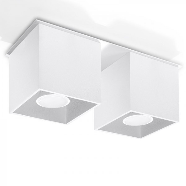 Luminária de Teto QUAD Branco IP20 2x GU10 Sem Lâmpada - SOL-SL.0065 - 8445152081194