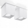 Luminária de Teto QUAD Branco IP20 2x GU10 Sem Lâmpada - SOL-SL.0065 - 8445152081194