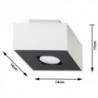 Luminária de Teto MONO Branco/Preto IP20 1x GU10 Sem Lâmpada - SOL-SL.0066 - 8445152080609