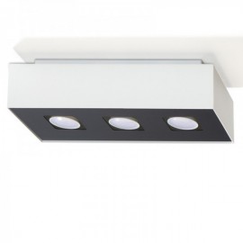 Luminária de Teto MONO Branco/Preto IP20 3x GU10 Sem Lâmpada - SOL-SL.0068 - 8445152080623