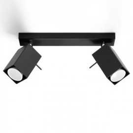 Luminária de Teto MERIDA Preto IP20 Abajur Orientável 2x GU10 Sem Lâmpada - SOL-SL.0100 - 8445152080555