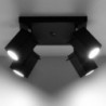 Luminária de Teto MERIDA Preto IP20 Abajur Orientável 4x GU10 Sem Lâmpada - SOL-SL.0102 - 8445152080579