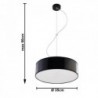 Luminária Suspensa Areia Preto IP20 Cabo Ajustável 2x E27 Sem Lâmpada - SOL-SL.0115 - 8445152077913