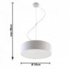 Luminária Suspensa Areia Branco IP20 Cabo Ajustável 2x E27 Sem Lâmpada - SOL-SL.0117 - 8445152077890