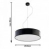 Luminária Suspensa Areia Preto IP20 Cabo Ajustável 3x E27 Sem Lâmpada - SOL-SL.0118 - 8445152077920