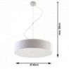 Luminária Suspensa Areia Branco IP20 Cabo Ajustável 3x E27 Sem Lâmpada - SOL-SL.0120 - 8445152077906