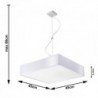 Luminária Suspensa HORUS Branco IP20 Cabo Ajustável 3x E27 Sem Lâmpada - SOL-SL.0135 - 8445152078712