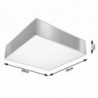 Luminária de Teto HORUS Prata IP20 2x E27 Sem Lâmpada - SOL-SL.0137 - 8445152080210