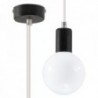 Luminária Suspensa EDISON Branco IP20 Cabo Ajustável 1x E27 Sem Lâmpada - SOL-SL.0150 - 8445152078453