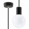 Luminária Suspensa EDISON Preto IP20 Cabo Ajustável 1x E27 Sem Lâmpada - SOL-SL.0152 - 8445152078538