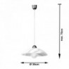 Luminária Suspensa WELLE Branco IP20 Cabo Ajustável 1x E27 Sem Lâmpada - SOL-SL.0174 - 8445152079603