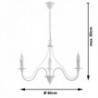 Luminária Suspensa MINERWA Branco IP20 3x E14 Sem Lâmpada - SOL-SL.0213 - 8445152079030