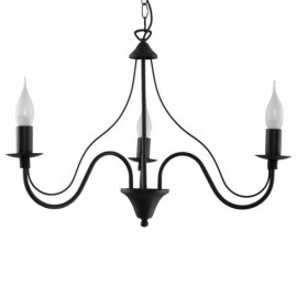 Luminária Suspensa MINERWA Preto IP20 3x E14 Sem Lâmpada - SOL-SL.0217 - 8445152079061