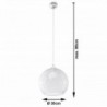 Luminária Suspensa BALL Transparente/Cromado IP20 Cabo Ajustável 1x E27 Sem Lâmpada - SOL-SL.0248 - 8445152078040