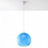 Luminária Suspensa BALL  Azul/Cromado IP20 Cabo Ajustável 1x E27 Sem Lâmpada - SOL-SL.0251 - 8445152077999