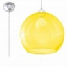 Luminária Suspensa BALL Amarelo/Cromado IP20 Cabo Ajustável 1x E27 Sem Lâmpada - SOL-SL.0252 - 8445152077982