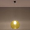 Luminária Suspensa BALL Amarelo/Cromado IP20 Cabo Ajustável 1x E27 Sem Lâmpada - SOL-SL.0252 - 8445152077982