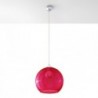 Luminária Suspensa BALL Vermelho/Cromado IP20 Cabo Ajustável 1x E27 Sem Lâmpada - SOL-SL.0253 - 8445152078033