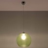 Luminária Suspensa BALL Verde/Cromado IP20 Cabo Ajustável 1x E27 Sem Lâmpada - SOL-SL.0254 - 8445152078057