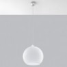 Luminária Suspensa BALL Branco/Cromado IP20 Cabo Ajustável 1x E27 Sem Lâmpada - SOL-SL.0256 - 8445152078002