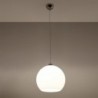 Luminária Suspensa BALL Branco/Cromado IP20 Cabo Ajustável 1x E27 Sem Lâmpada - SOL-SL.0256 - 8445152078002