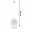 Luminária Suspensa BALL Branco/Cromado IP20 Cabo Ajustável 1x E27 Sem Lâmpada - SOL-SL.0256 - 8445152078002