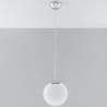 Luminária Suspensa UGO Branco/Cromado IP20 Cabo Ajustável 1x E27 Sem Lâmpada - SOL-SL.0263 - 8445152079511