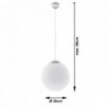 Luminária Suspensa UGO Branco/Cromado IP20 Cabo Ajustável 1x E27 Sem Lâmpada - SOL-SL.0264 - 8445152079528