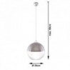 Luminária Suspensa GINO Cinzento/Cromado IP20 Cabo Ajustável 1x E27 Sem Lâmpada - SOL-SL.0271 - 8445152078675