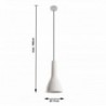 Luminária Suspensa EMPOLI Branco IP20 Cabo Ajustável 1x E27 Sem Lâmpada - SOL-SL.0280 - 8445152078583