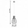 Luminária Suspensa LUGO Preto/Gris IP20 Cabo Ajustável 1x E27 Sem Lâmpada - SOL-SL.0285 - 8445152078873