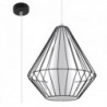 Luminária Suspensa DEMI Preto/Branco IP20 Cabo Ajustável 1x E27 Sem Lâmpada - SOL-SL.0298 - 8445152078255