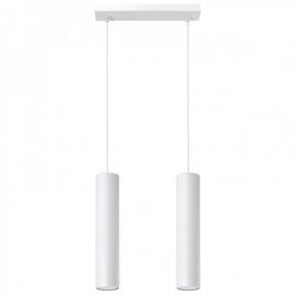 Luminária Suspensa LAGOS Branco IP20 Cabo Ajustável 2x GU10 Sem Lâmpada - SOL-SL.0324 - 8445152078774