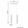 Luminária Suspensa LAGOS Branco IP20 Cabo Ajustável 2x GU10 Sem Lâmpada - SOL-SL.0324 - 8445152078774