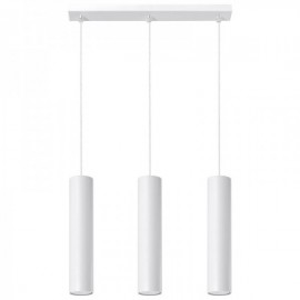 Luminária Suspensa LAGOS Branco IP20 Cabo Ajustável 3x GU10 Sem Lâmpada - SOL-SL.0325 - 8445152078781