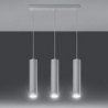 Luminária Suspensa LAGOS Branco IP20 Cabo Ajustável 3x GU10 Sem Lâmpada - SOL-SL.0325 - 8445152078781